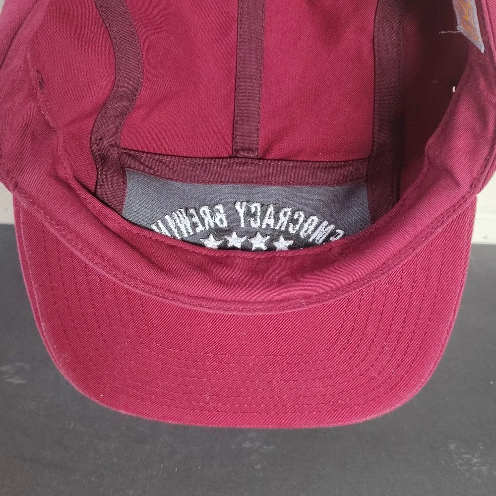 Boston Massachusetts Brewery Hat Cap Strap Back Democracy Brewing Panel Embroide